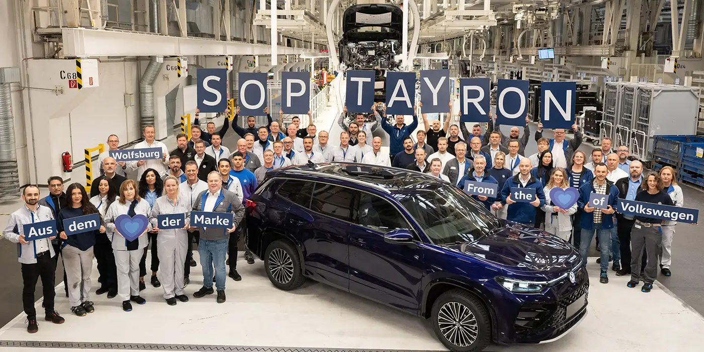 Imagen del comienzo de producción del nuevo Volkswagen Tayron en Alemania