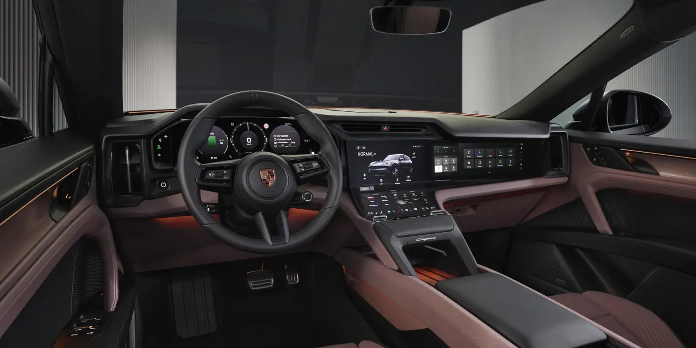 porsche cayenne turbo electric suv interior